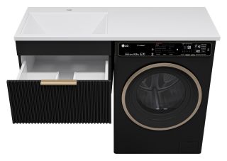 Подвесная тумба раковину Brevita Enfida ENF-09060-021Я под стиральную машину 60см чёрный